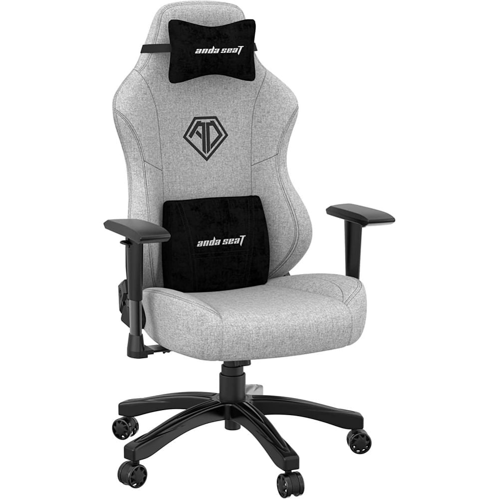 Miniatura AndaSeat Phantom 3 Cadeira Gamer Reclinavel e Ergonomica com Apoio Lombar e Cabeca Cinza
