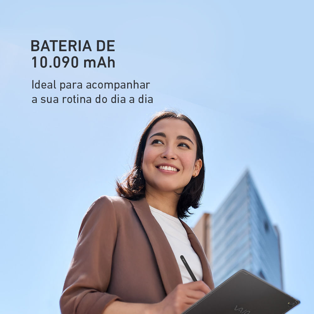 Tablet VAIO TL12 256GB 8GB RAM - 5G - Teclado Magnético e Caneta - Tela AMOLED 12.6” 2.5K - Preto