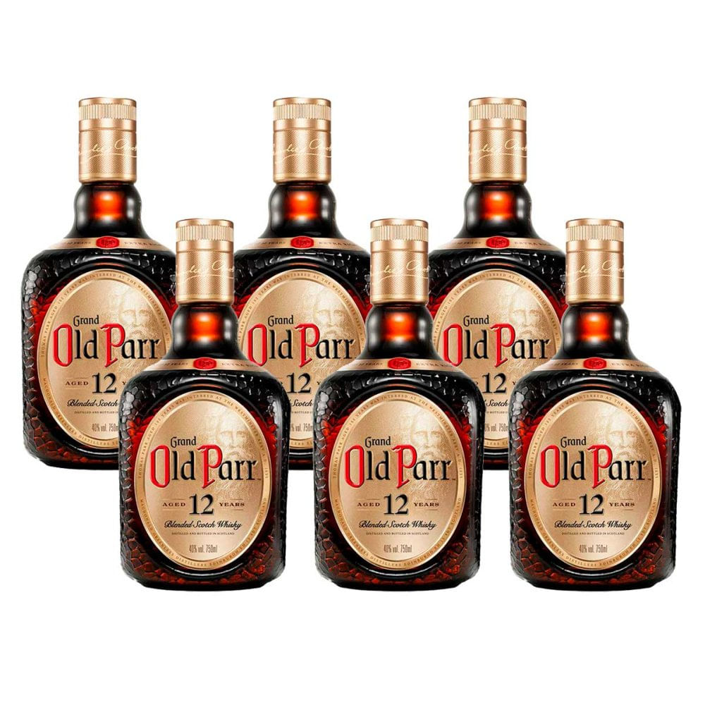 Miniatura Whisky Old Parr 750ml 6 Unidades