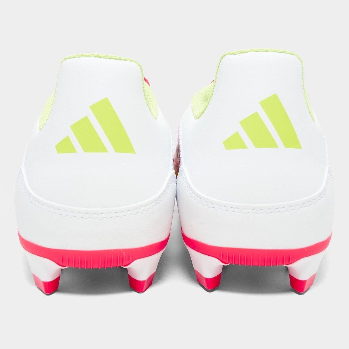 Miniatura Chuteira Campo Adidas F50 Club Unissex Branco+Rosa - 37