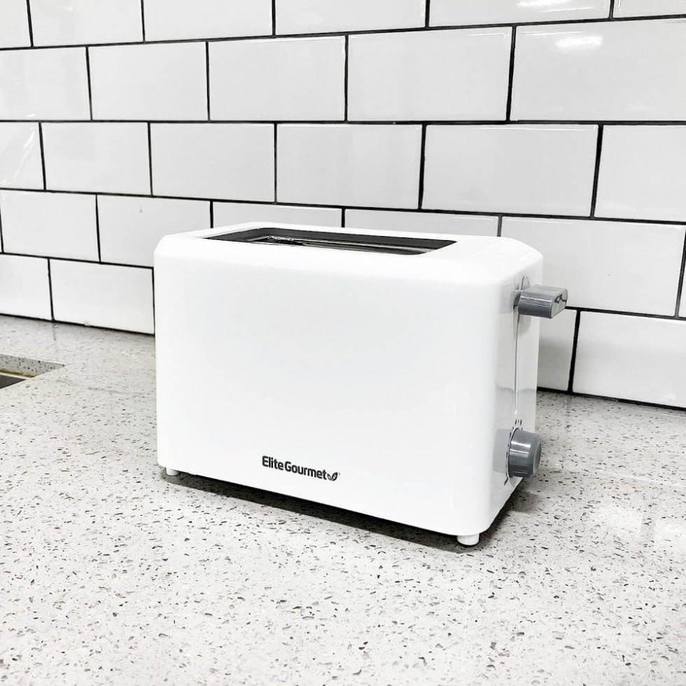 Miniatura Torradeira Elétrica 2 Fatias com 7 Níveis de Tostagem e Bandeja de Migalhas Removível, 110V 1300W, Elite Gourmet EC...