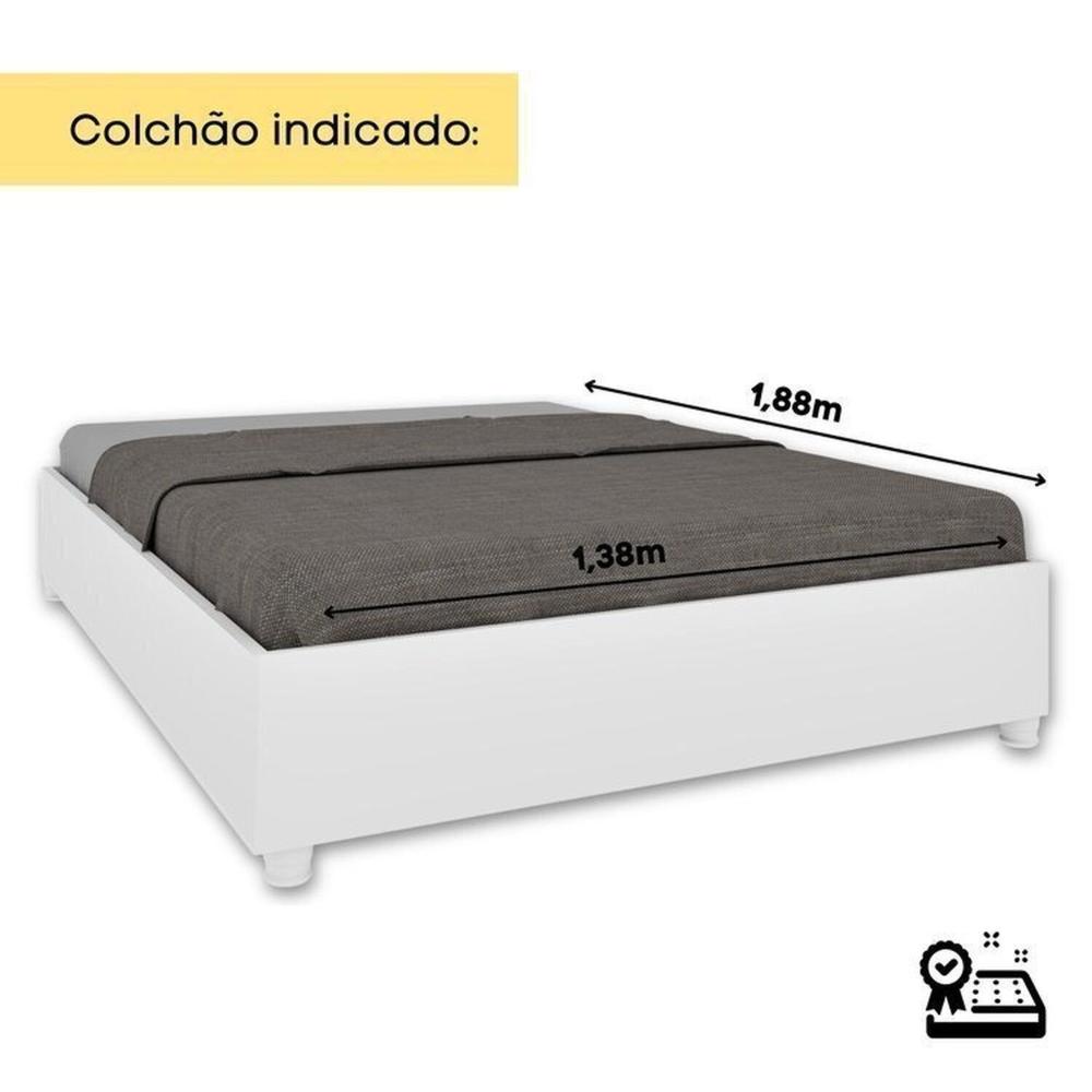 Quarto Casal Completo Guarda-Roupa Londres, Cama Monaco e Cômoda Premium Espresso Móveis Neve