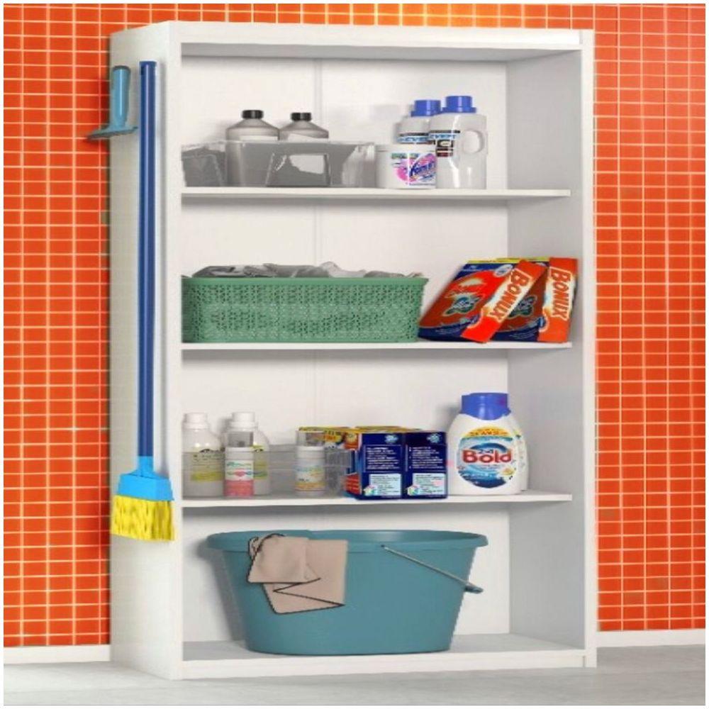 Guarda Porta Livros Aparador 4 Prateleiras