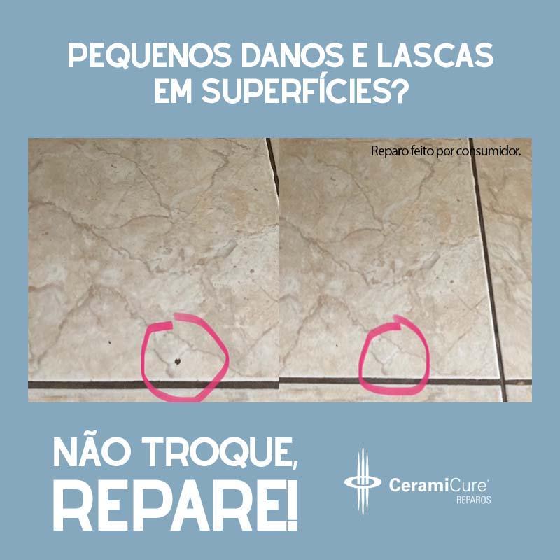 Miniatura Kit Reparo Pisos Porcelanatos Tons Cinzas Claros Ceramicure