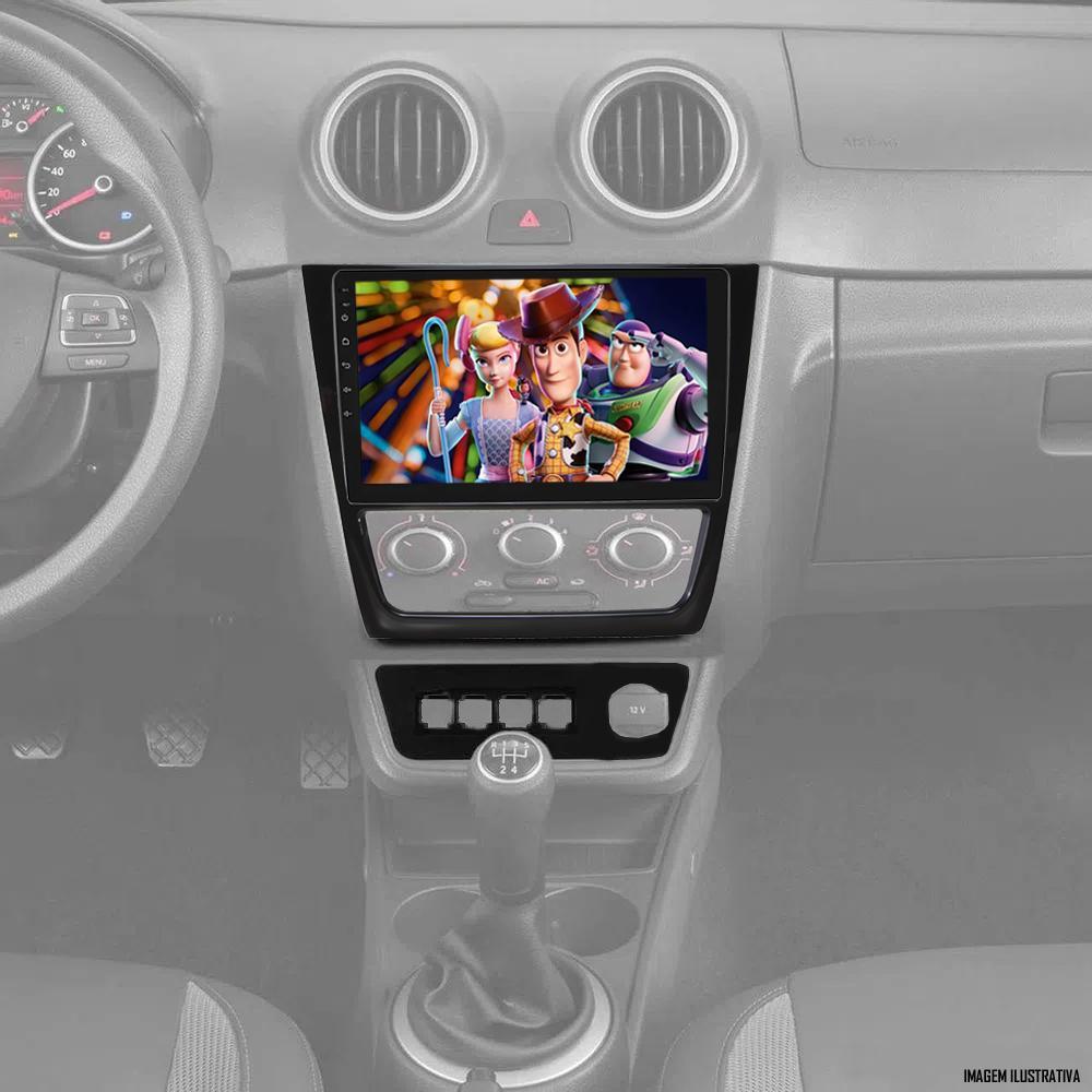 Miniatura Moldura De Painel 2 Din 9 Polegadas Vw Gol Saveiro Voyage G6