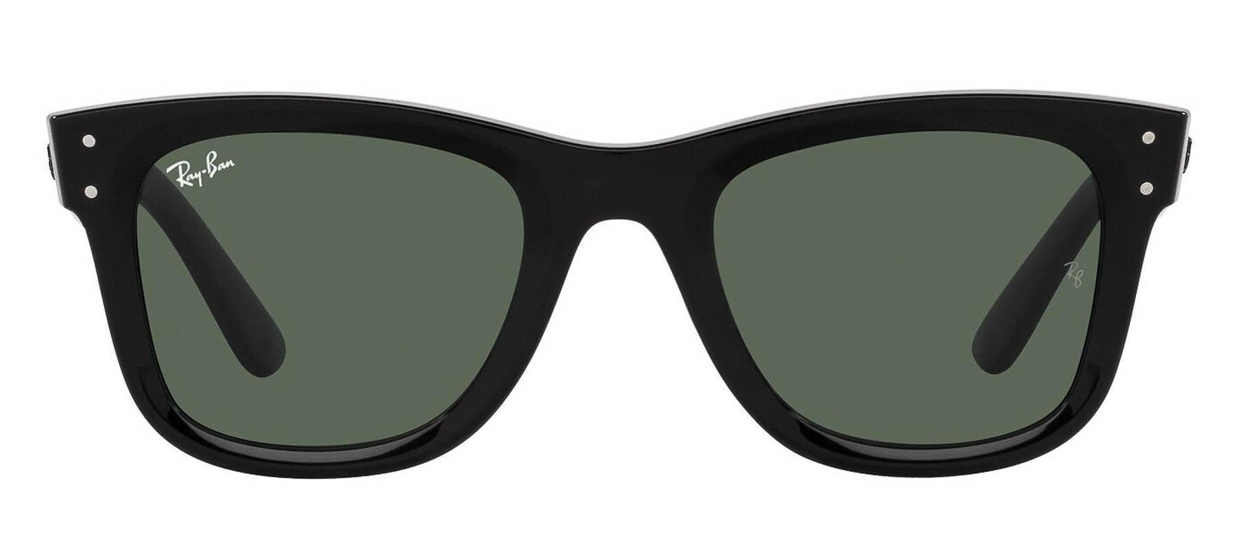 Miniatura Óculos Sol Wayfarer Reverse Preto - Lente Verde G-15