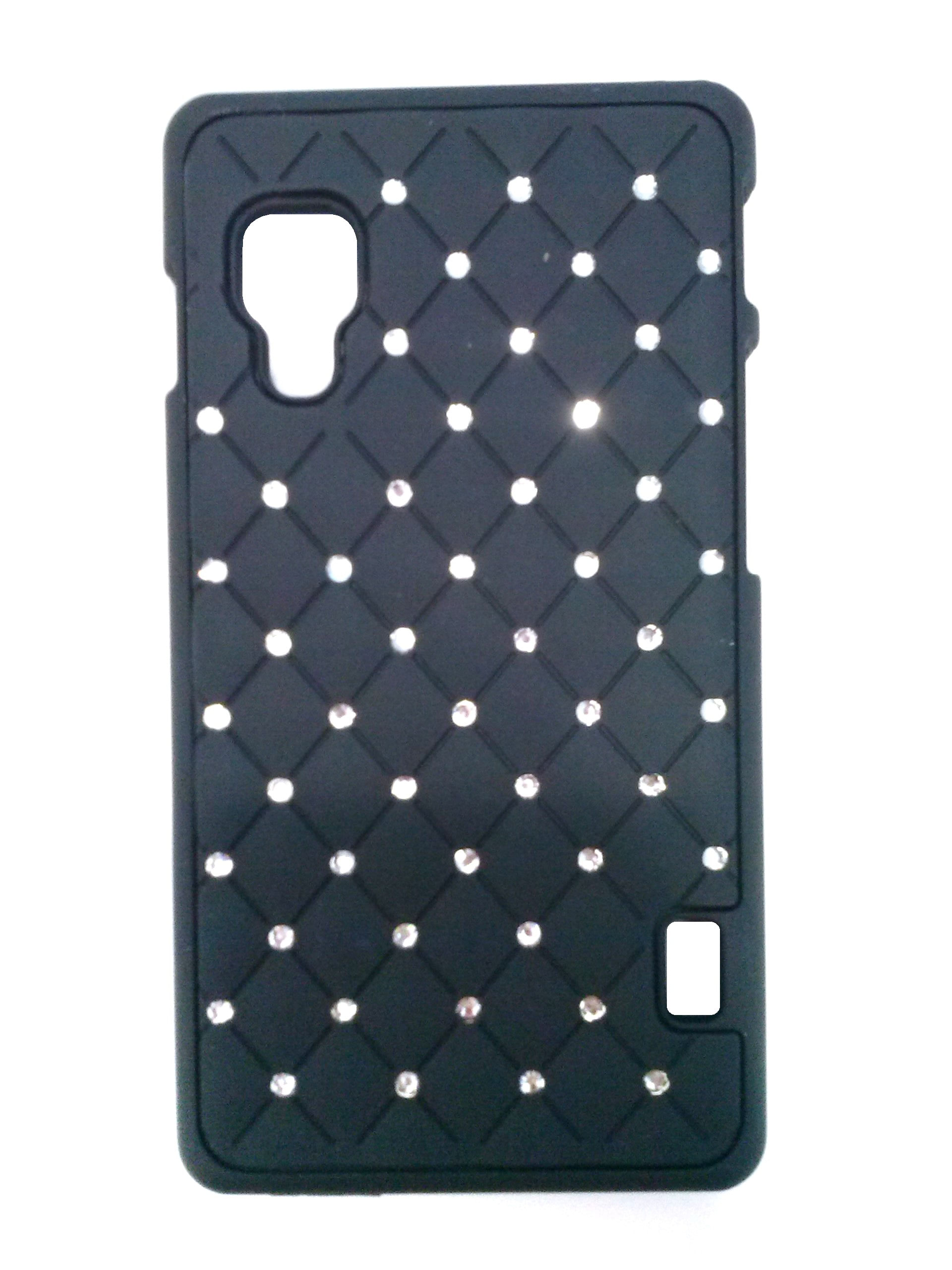 Miniatura Capa Lg Optimus L5 II Dual e455 Rígida Brilho Strass Cravejados