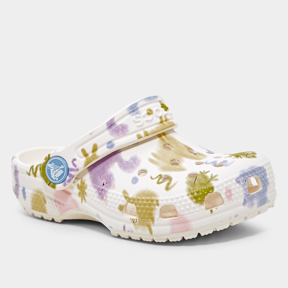 Miniatura Crocs Infantil Pastel Pets Clog K Menina Branco - 29