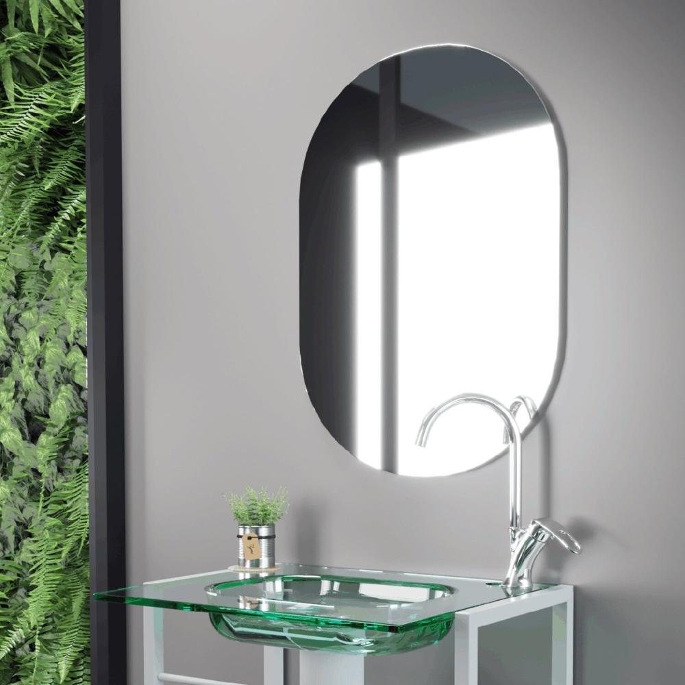 Miniatura Espelho Decorativo Oval 34,5x44cm Banheiro Espelho