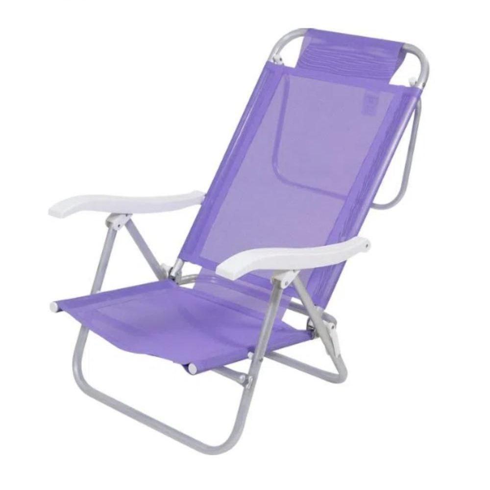 Miniatura Cadeira Bel Sunny Aluminio Sannet 6 Posicoes Lilas Bel