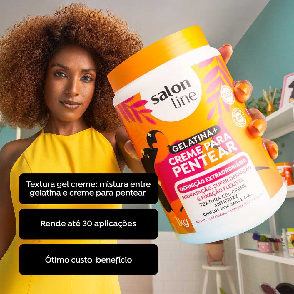 Miniatura Salon Line Creme de Pentear Definição Extraordinária 1Kg