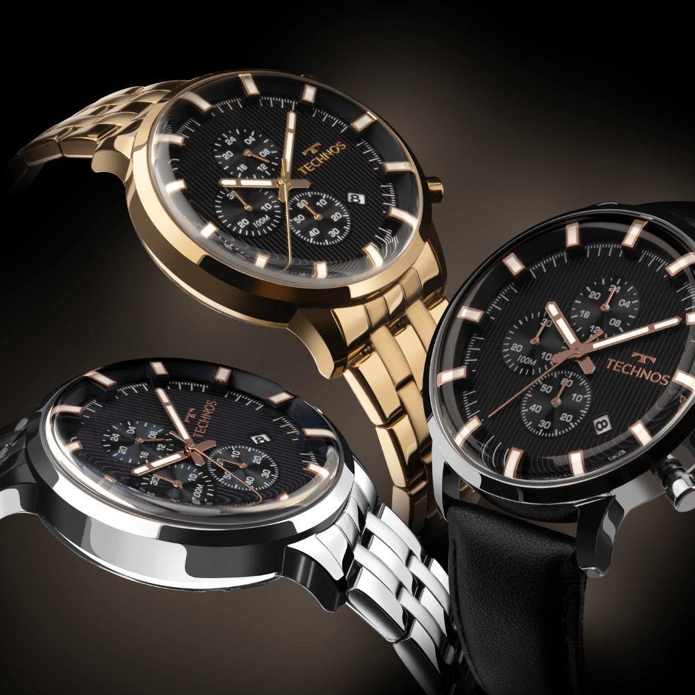 Miniatura Relógio Technos Masculino Grandtech Dourado - Js15enq/1p Js15enq/1p