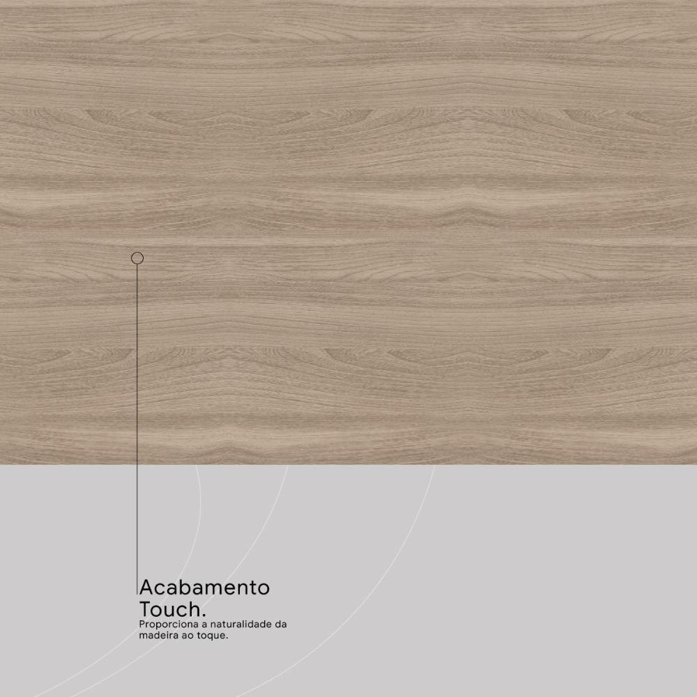 Armario De Cozinha 6 Portas 2 Gavetas Select Demobile Avena/Grafito