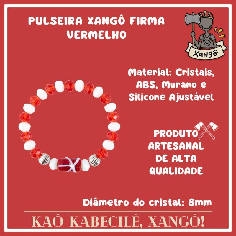 Miniatura Pulseira Orixá Xangô Silicone Ajustável-Escolha A Cor