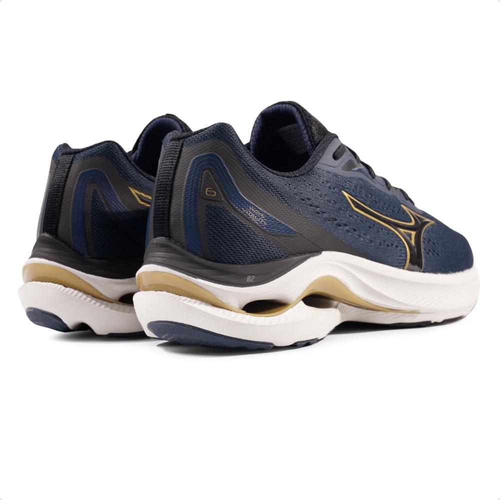 Miniatura Tênis Mizuno Wave Vitality 6 Masculino Marinho / Dourado - 38