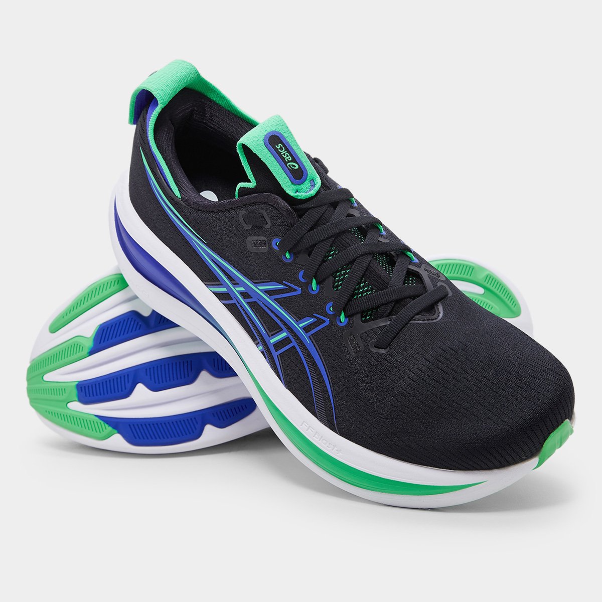 Miniatura Tênis Asics Gel-Nimbus 28 Masculino Preto+Azul - 38