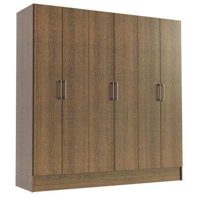 Miniatura Guarda-Roupa Casal Madesa Vip 6 Portas Batentes Rustic Cor:Rustic