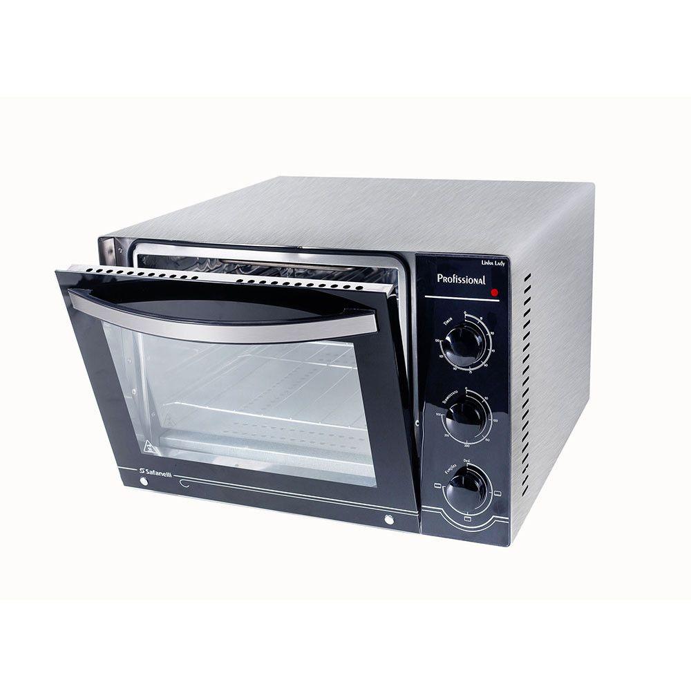 Miniatura Forno Elétrico Lady Inox 45 Litros Safanelli Preto 110V 110V