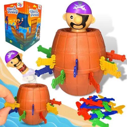 Miniatura Kit 4 Jogos Barril Pirata Cadeira Hipopotamo Quebra Muro