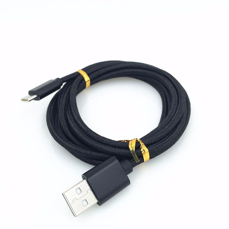 Miniatura Cabo Carregador Asus Zenfone 4 TypeC em Nylon Dispositivos com Conexão Usb . - 1 Metro