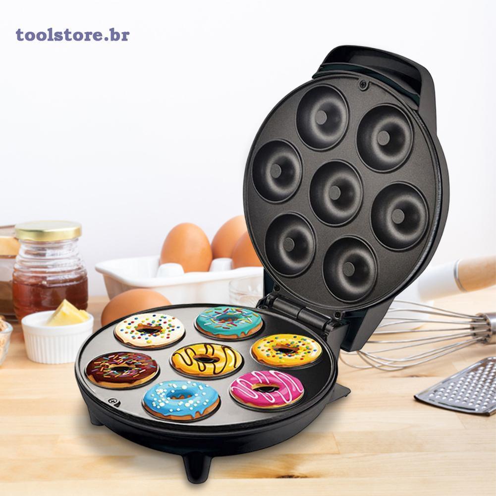 Miniatura Mini Máquina De Fazer Donuts Rosquinhas 7 Furos 110V Branco