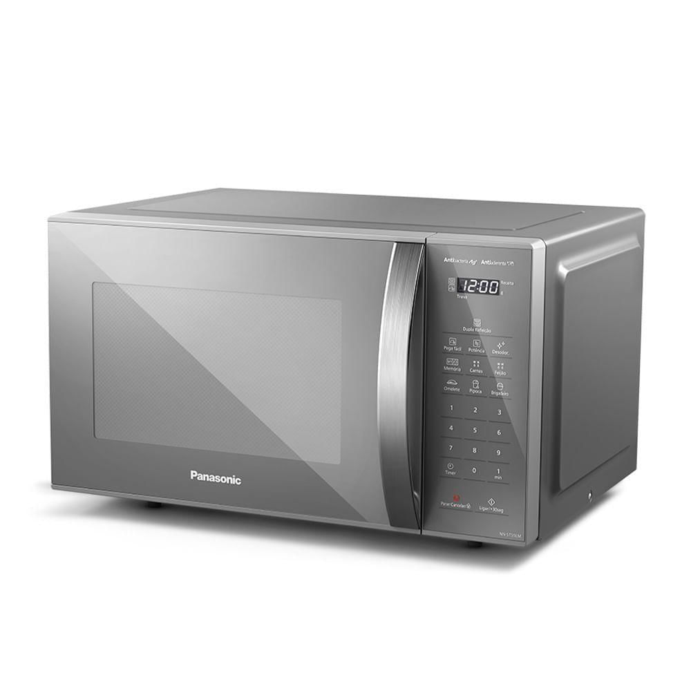 Miniatura Micro-ondas Panasonic Dupla Refeição 27L Prata - ST55LMRU 110V