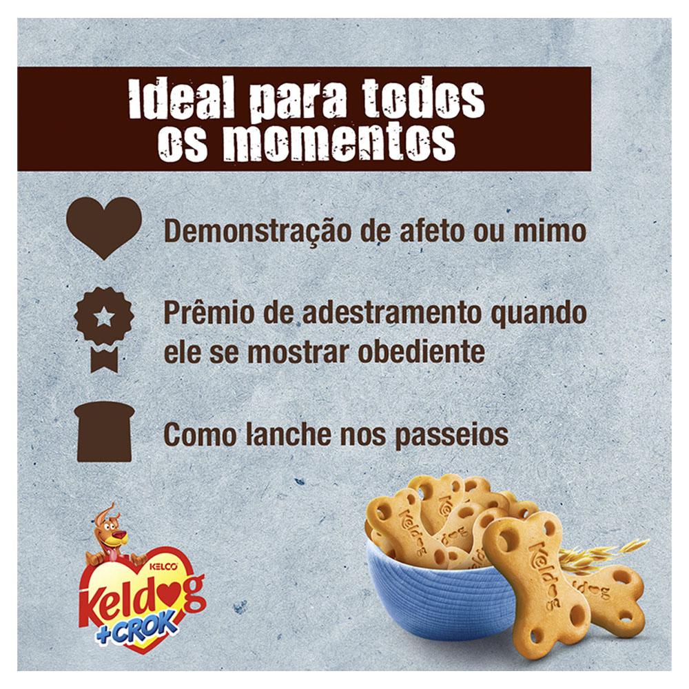 Miniatura Biscoito Keldog +Crok Original Para Cães Adultos- 900 g