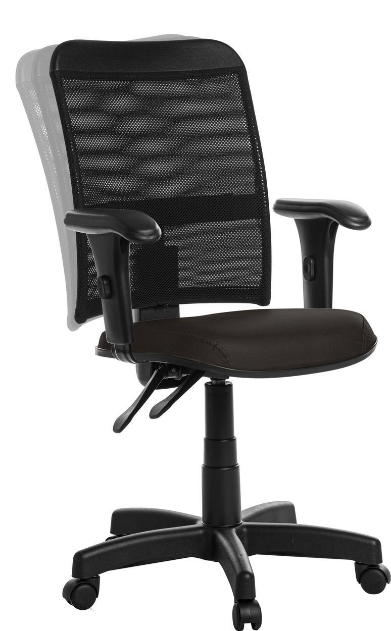 Miniatura Cadeira Escritório Ergonômica Tela Com Braço Rce Marrom Café