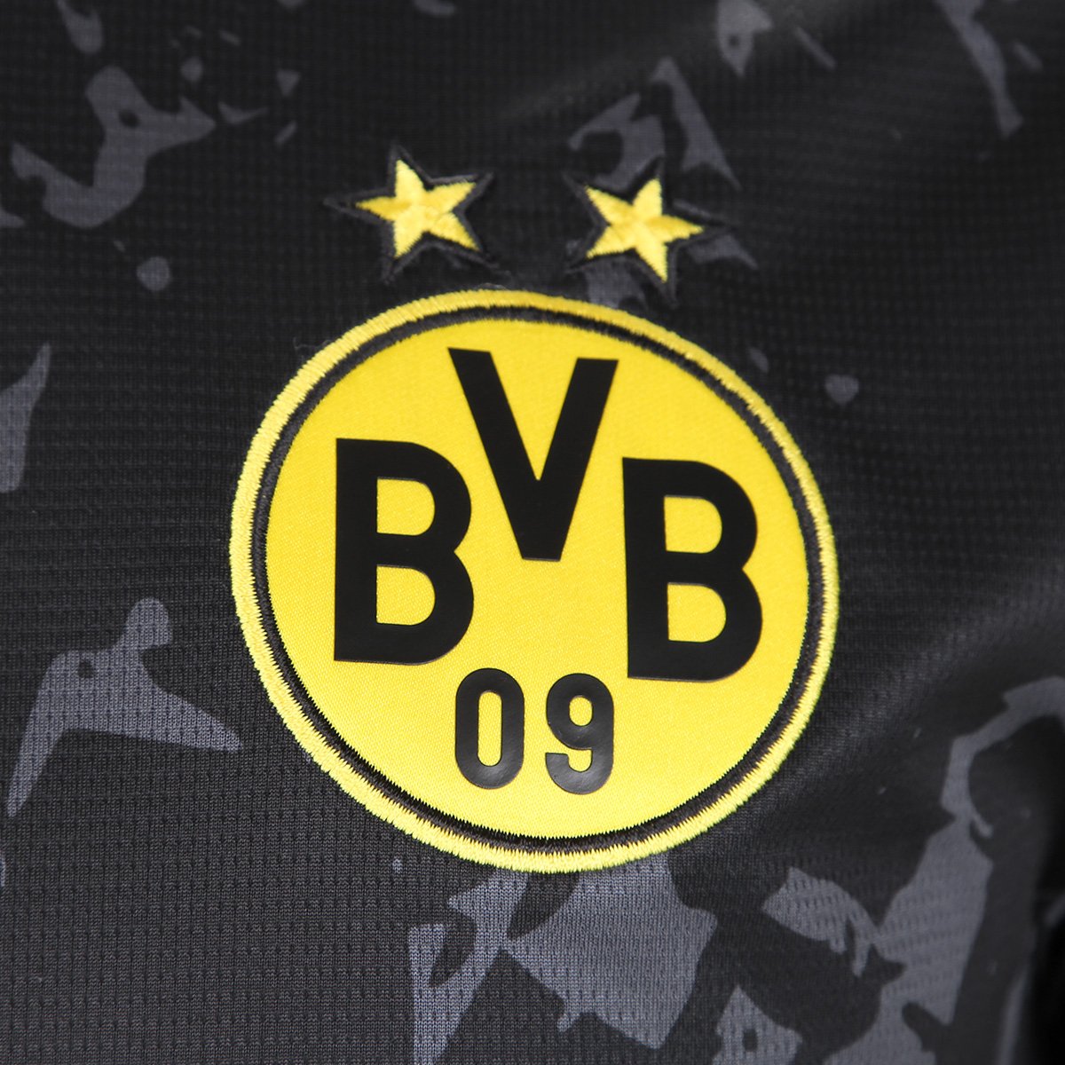 Miniatura Camisa Borussia Dortmund Away 23/24 s/nº Torcedor Puma Masculina Preto+Amarelo - EEGG