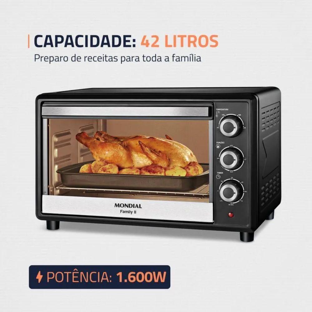 Miniatura Forno Eletrico Mondial 42L Fr-42 Preto - 220V