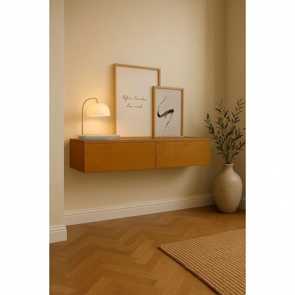 Miniatura Aparador Buffet Suspenso 110cm Em Mdf Sala Hall De Entrada Naturale