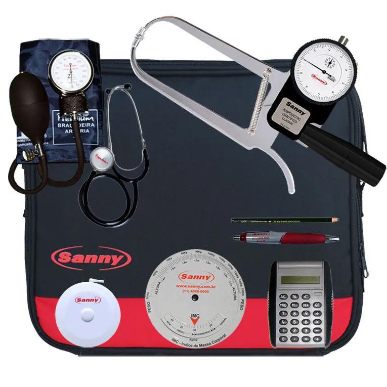 Miniatura Kit Avaliação Física Adipômetro Plicometro Classic Sanny