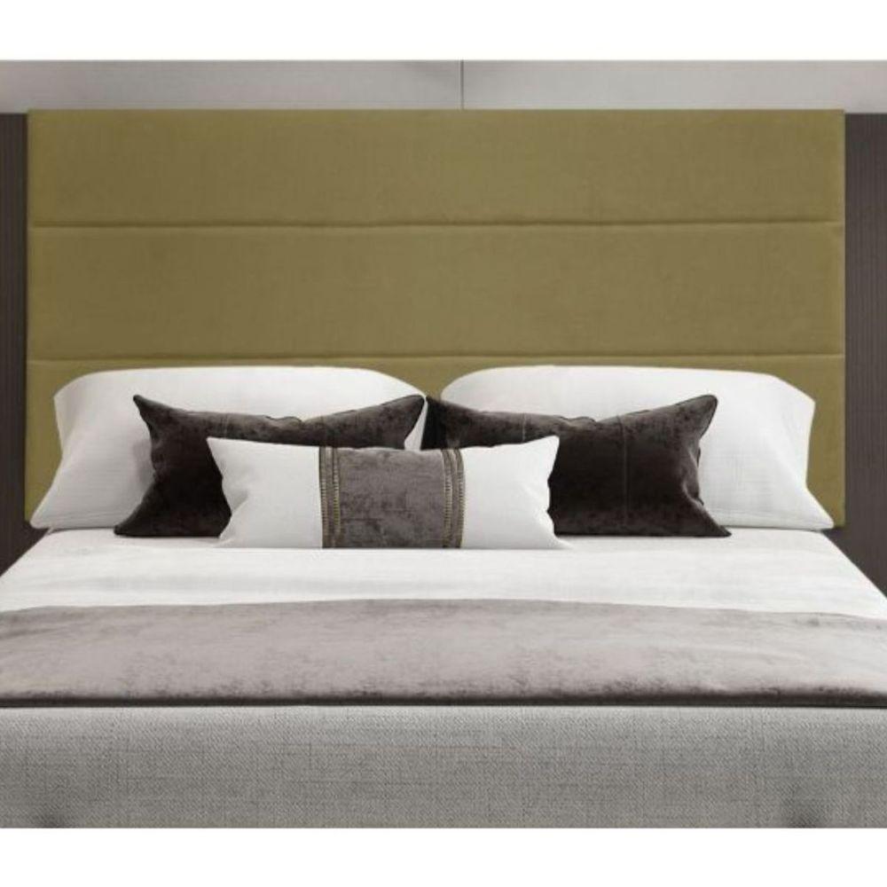 Cabeceira Painel Cama Queen 158 Cm Hellena Suede Amarelo