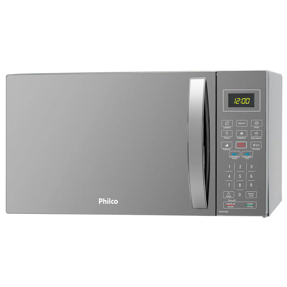 Miniatura Microondas Philco Espelhado Pmo26Es 26L 1400W Prata 220V