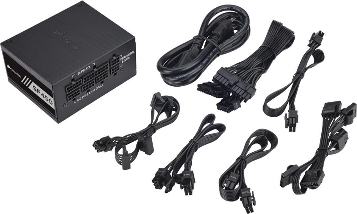 Miniatura Fonte Sfx 450W - Sf450 Full Modular - 80 Plus Gold - Sem Ca Atx - 80 plus - Sem cabo - Fonte de alimentação - Corsair - 450w - Modular - 110/220v
