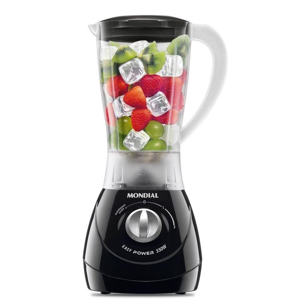 Miniatura Liquidificador Mondial Easy Power 550w 2 Velocidades L-550 Preto 220v 220V