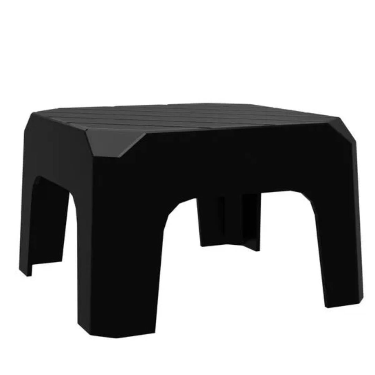 Miniatura Mini Banqueta Plástica Reforçada Preta 20 X 30Cm Bf2 Astra
