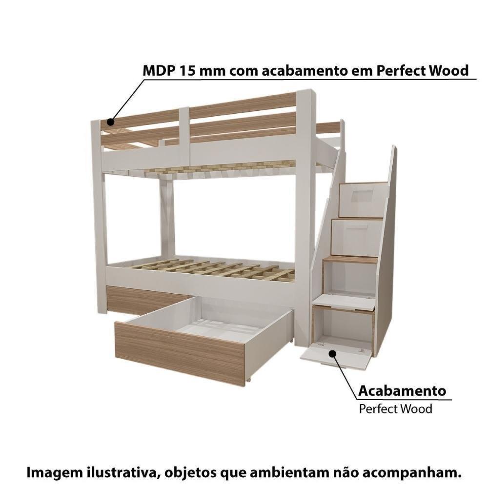 Miniatura Beliche Juvenil 2 Gavetas Star Plus Casatema Branco/Montana