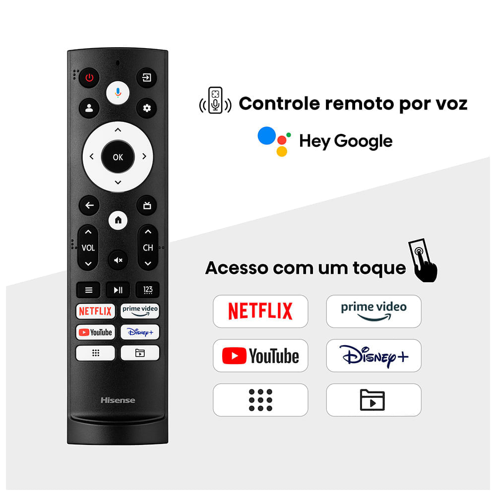 Miniatura Smart TV Hisense QLED Mini UHD 4K 65" Polegadas Frequência 144 Hz e Wi-Fi - 65U75LUA Bivolt
