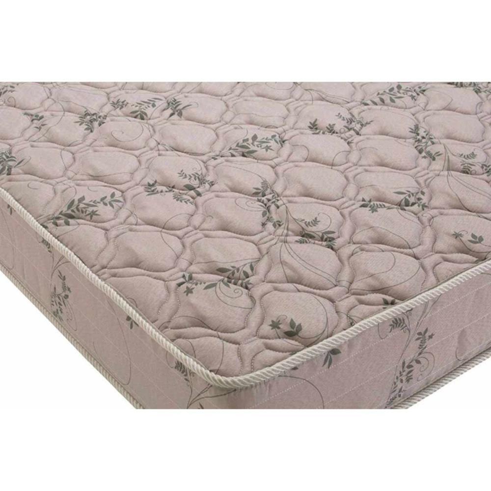 Miniatura Cama Box Baú Queen: Colchão Espuma D33 Herval Cannes + Base Crc Courano White(158x198)