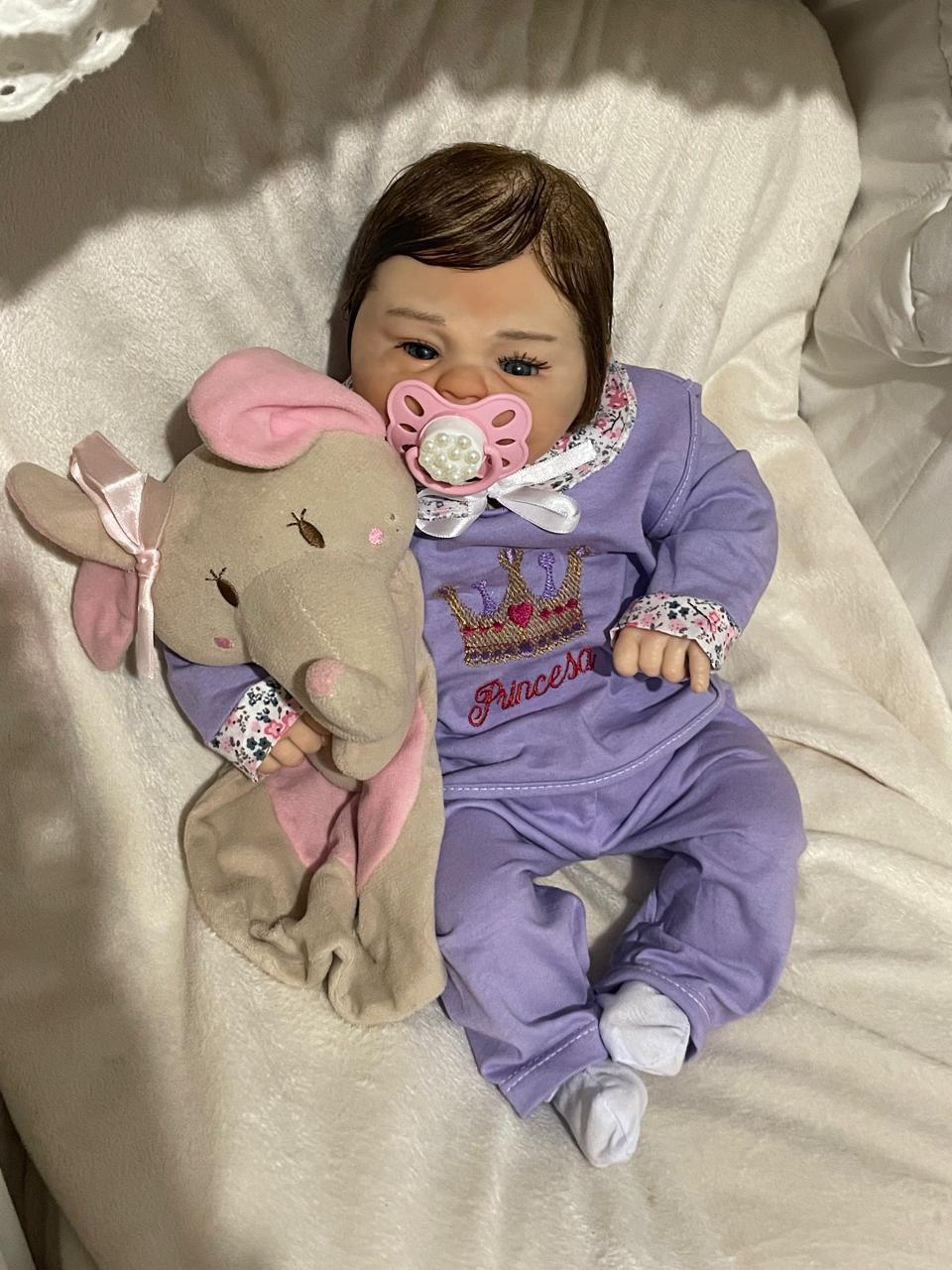 Bebe Reborn Menina Boneca Silicone Realista