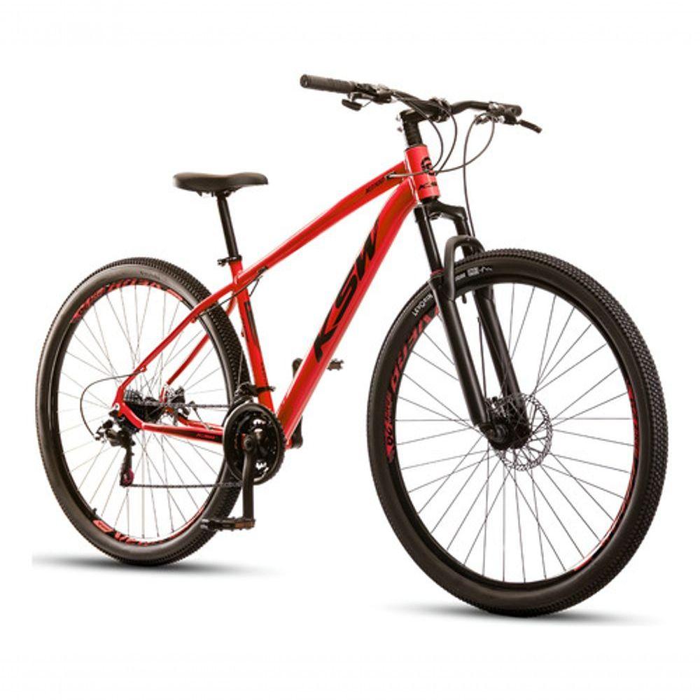 Miniatura Bicicleta Ksw Aro 29 21 Velocidades Freio A Disco Mecânico Alumínio Vermelho Ferrari 19