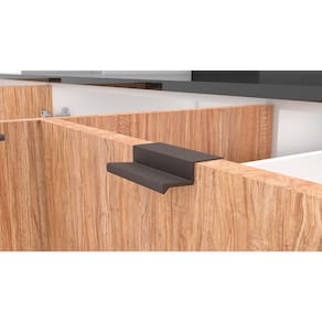 Cozinha Completa Bartira Joy com 11 Portas, 2 Gavetas, 5 Prateleiras e Nicho para Micro-ondas - 244,5cm de largura Branco/Damasco