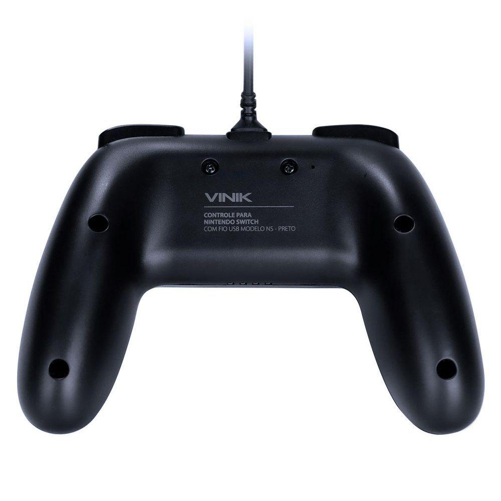 Miniatura Controle Para Nintendo Switch Com Fio Usb Modelo Ns Preto