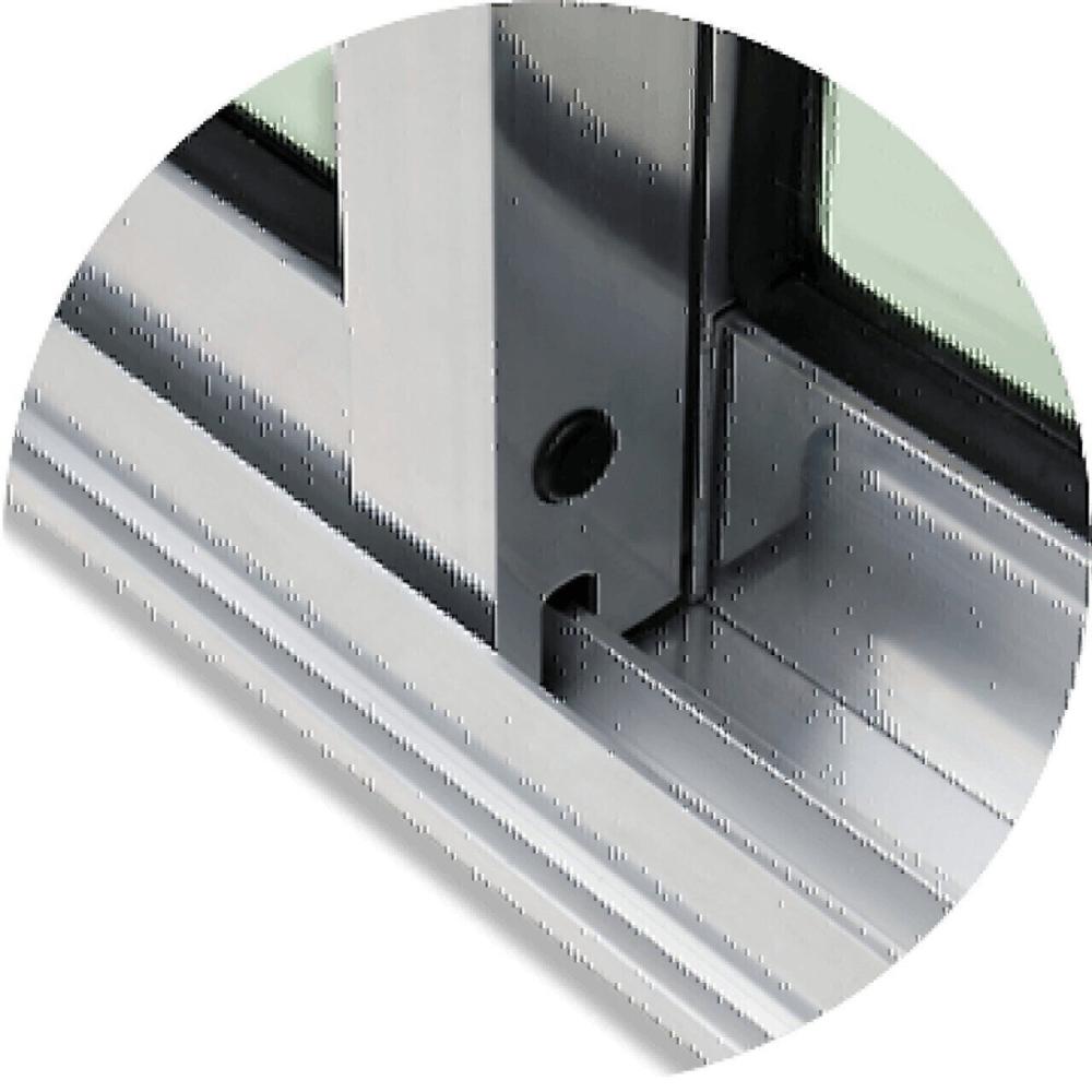 Miniatura Porta de Correr 3 Folhas 1/3 Super Vidro Reflex 210cm x 120cm Brimak Mix Preto