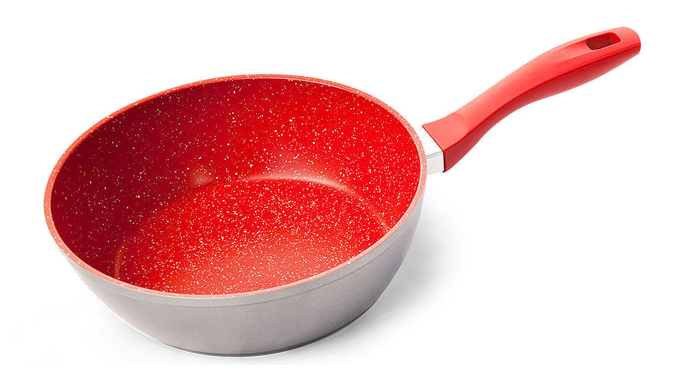 Miniatura Panelas Polishop com Tampa Ichef - Sauté - Day By Day 24Cm - Vermelha | Polishop