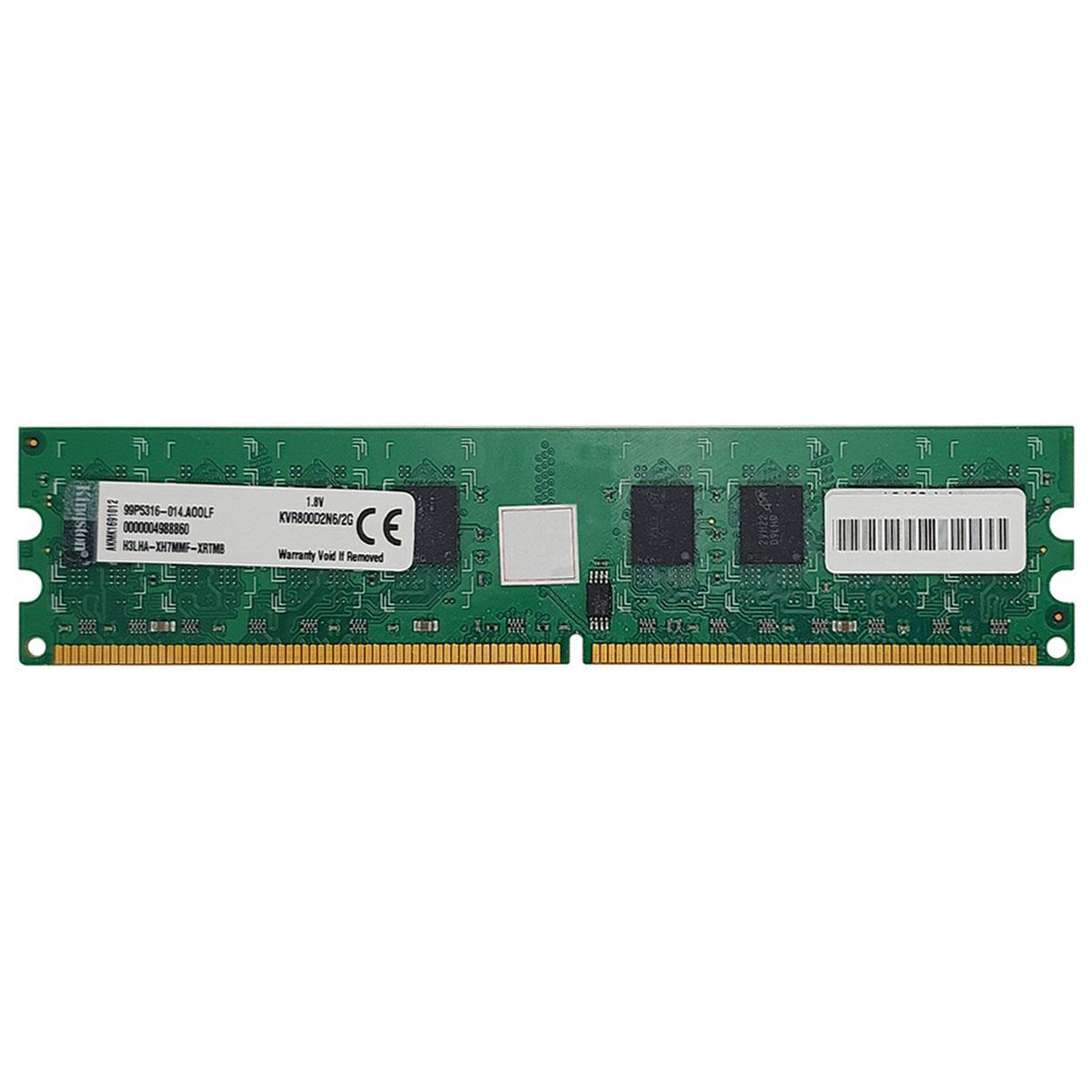 Miniatura Memória RAM Kingston KVR800D2N6/2G DDR2 2GB 800MHz CL6 1.8V