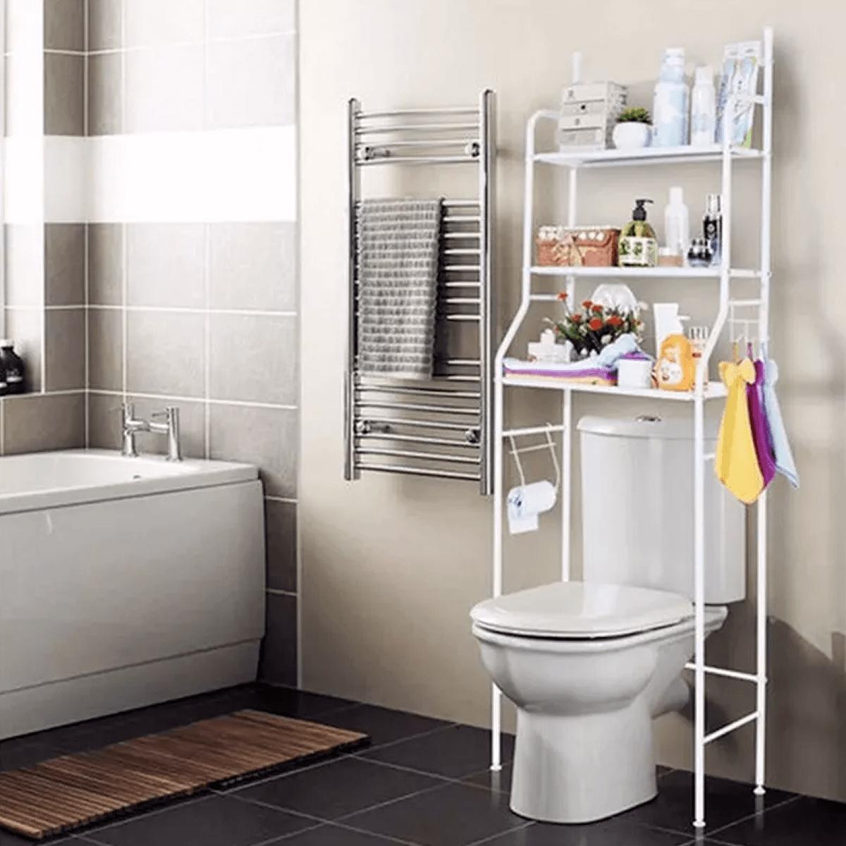 Miniatura Rack Estante Banheiro Prateleira Organizador Metal Toalete