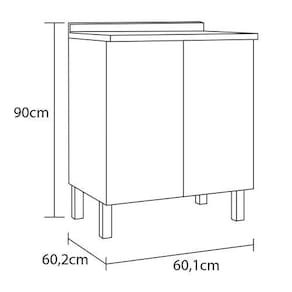 Cozinha Completa Bartira Linea com 13 Portas e 6 Gavetas e 9 Prateleiras - 562,6cm de largura Branca