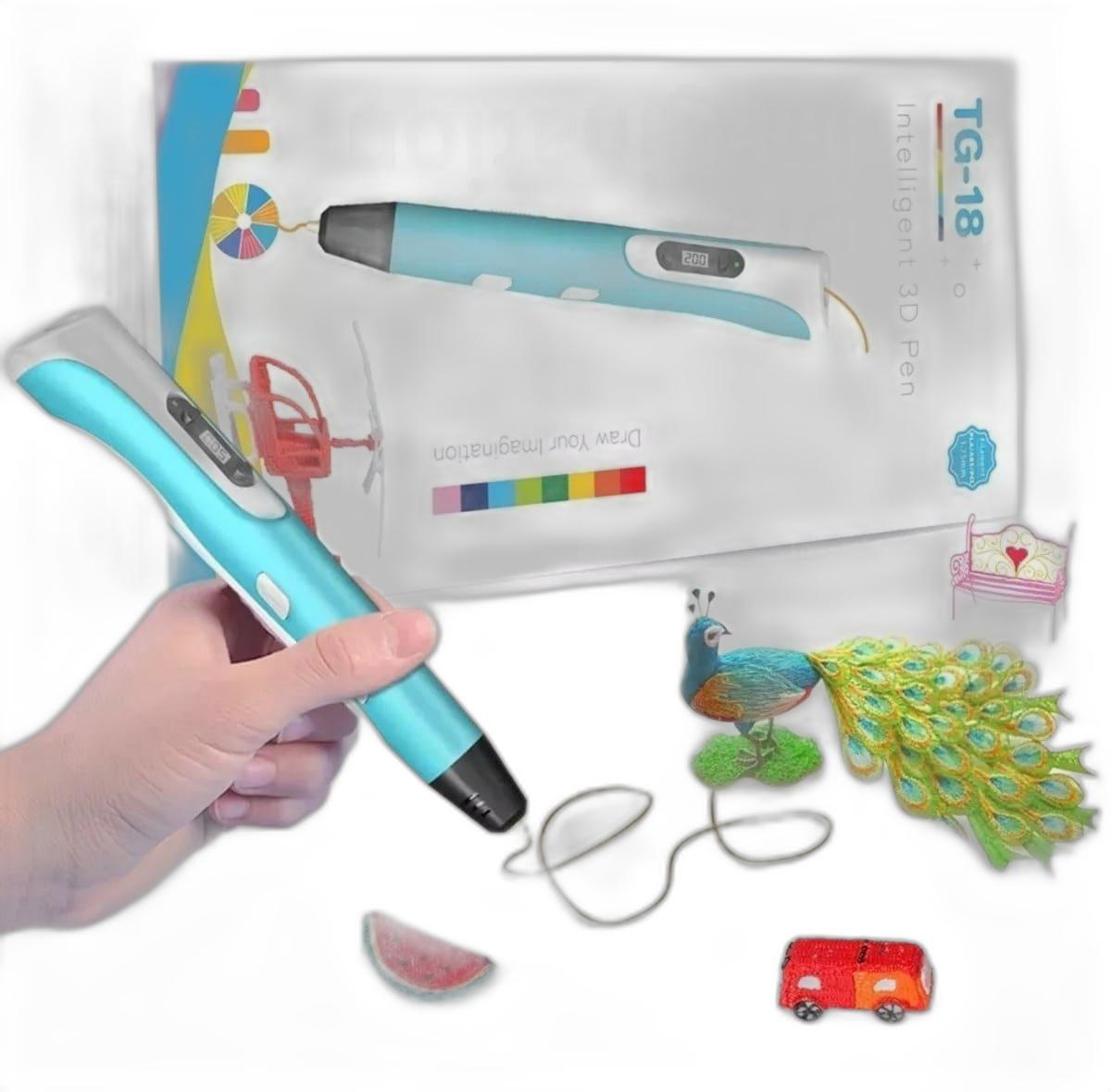 Caneta 3D Impressora C/3 Kit Refil Presente Criança Brincar